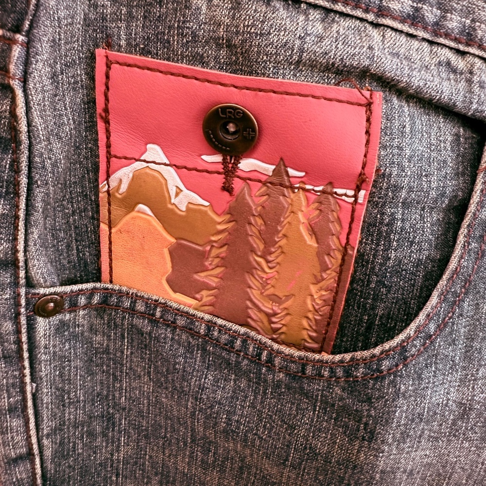 LRG leather patch jeans Size 38